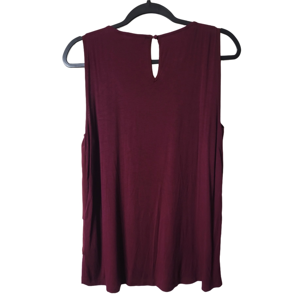 Design History Burgundy Sleeveless Blouse Size XL - Picture 4 of 5